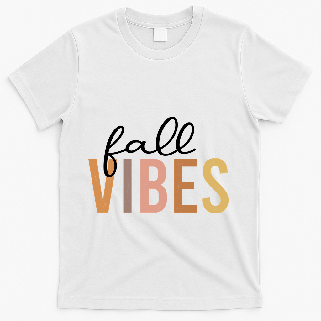 Fall Vibes Love Autumn Season T-Shirt - White