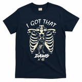Funny Viral Meme I Got That Dog In Me Skeleton Chihuahua T-Shirt - Navy Blue