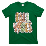 Fall Vibes Retro Autumn Patterns T-Shirt - Green