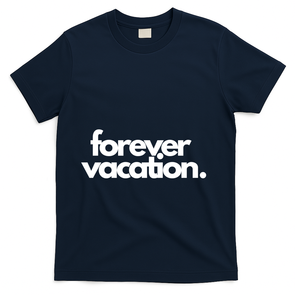Forever Vacation Summer Break T-Shirt - Navy