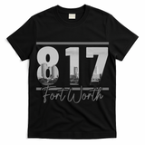 Fort Worth 817 Area Code Skyline Texas Pride Vintage T-Shirt