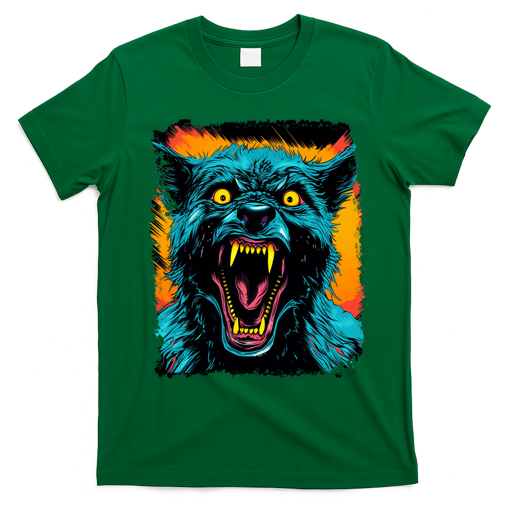 Frightnightfits Werewolf Halloween T-Shirt - Irish Green