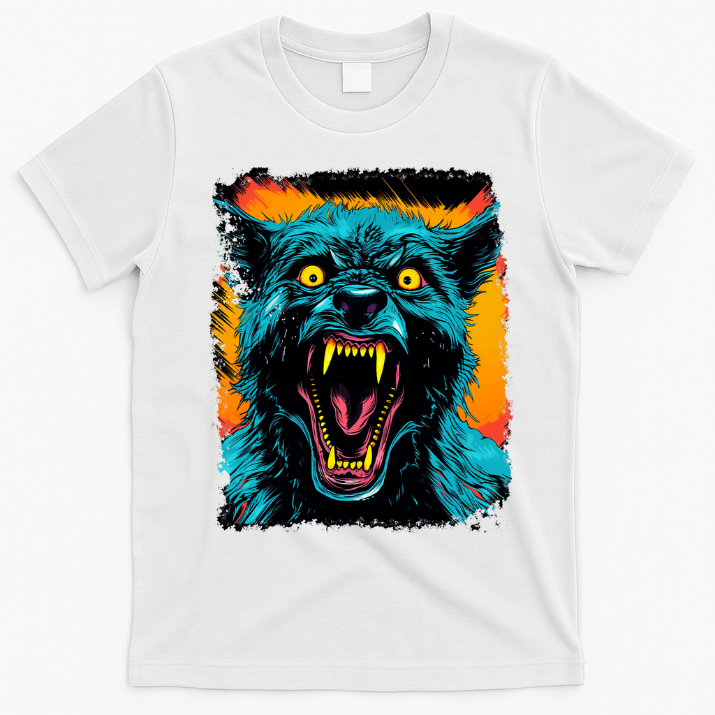 Frightnightfits Werewolf Halloween T-Shirt - White