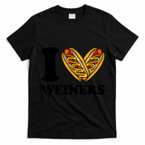 Funny Wiener I Love Weiners Hotdogs Frank Sausage Bun Gifts For Owners T-Shirt - Black