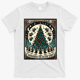 Funny Witches Summoning The Holiday Spirit Spooky Christmas T-Shirt - White