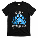 Funny We Wear Blue Dog Cat Paw Juvenile Arthritis Awareness Gift T-Shirt