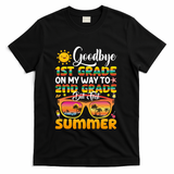 Goodbye 1st Grade Graduation To 2nd Grade Hello Summer Gift T-Shirt - Black