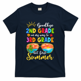 Goodbye 2nd Grade Graduation To 3rd Grade Hello Summer Funny Gift T-Shirt - Navy