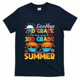 Goodbye 2nd Grade Graduation To 3rd Grade Hello Summer T-Shirt - Navy