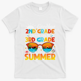 Goodbye 2nd Grade Graduation To 3rd Grade Hello Summer T-Shirt - White