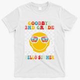 Goodbye 2nd Grade Hello Summer Last Day Of School T-Shirt - White