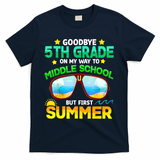 Goodbye 5th Grade Graduation To 6th Grade Hello Summer T-Shirt - Navy