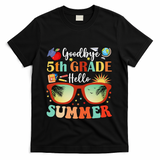 Goodbye 5th Grade Hello Summer Fifth Grade Student Teacher T-Shirt - Black