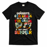 Goodbye 6th Grade Graduation To 7th Grade Hello Summer T-Shirt - Black
