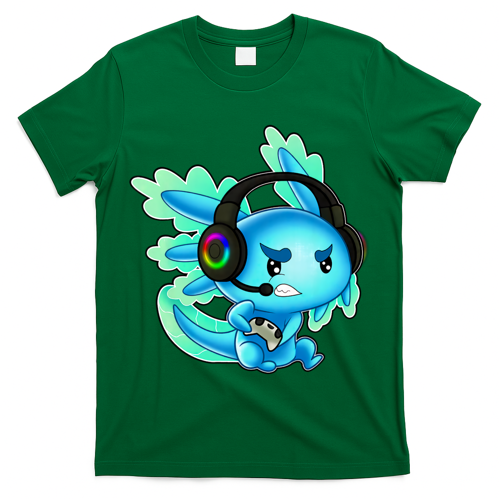 Gaming Axolotl Ambystoma Mexicanum Mexican Walking Fish T-Shirt