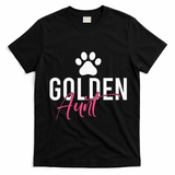 Golden Aunt Golden Retriever Aunt T-Shirt - Black