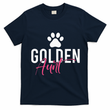 Golden Aunt Golden Retriever Aunt T-Shirt - Navy Blue