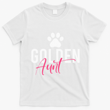 Golden Aunt Golden Retriever Aunt T-Shirt - White