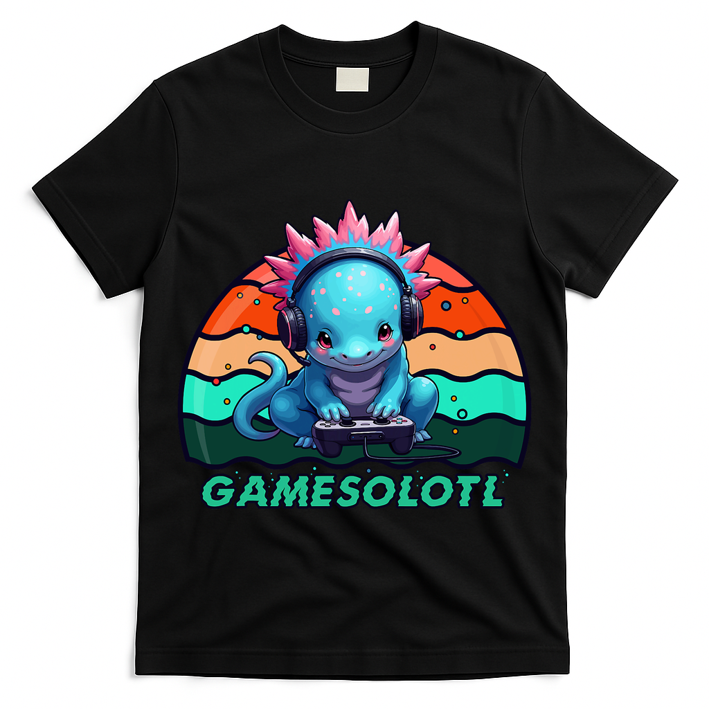 Gamesolotl Axolotl Gamer Kawaii Anime Gaming  T-Shirt