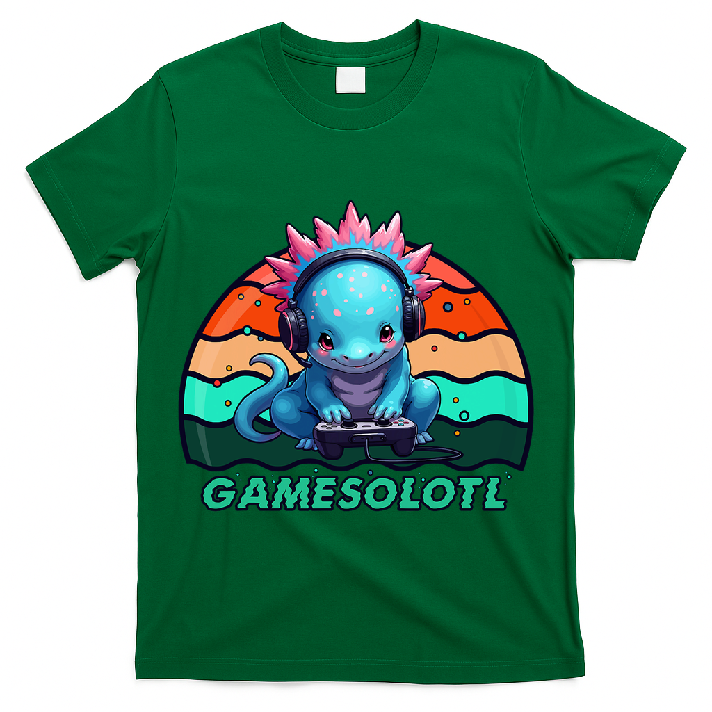 Gamesolotl Axolotl Gamer Kawaii Anime Gaming  T-Shirt