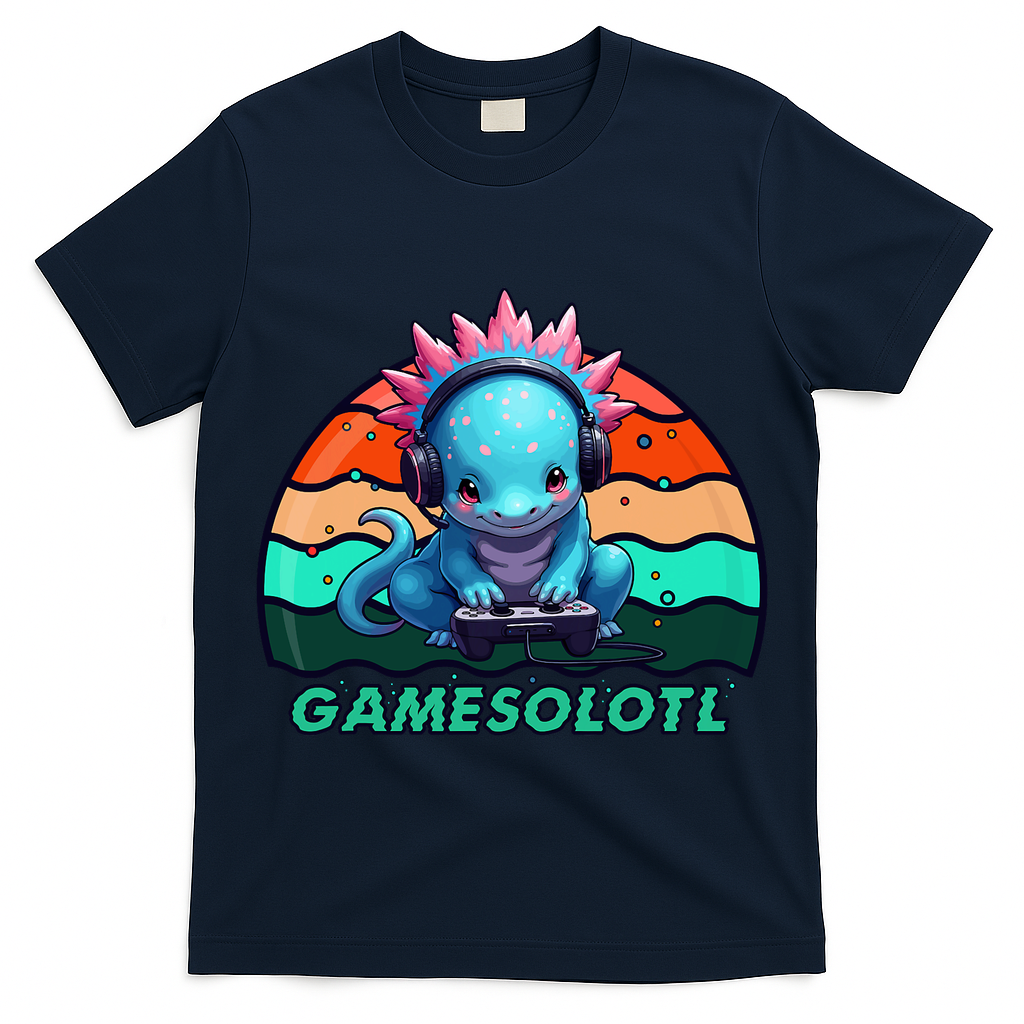 Gamesolotl Axolotl Gamer Kawaii Anime Gaming  T-Shirt