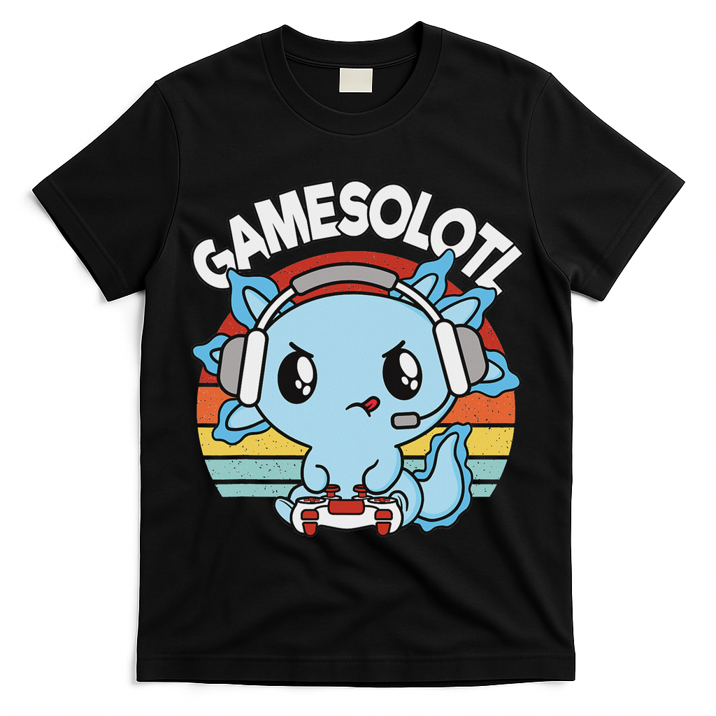 Gamesolotl Axolotl Gamer Gaming Women Boy T-Shirt