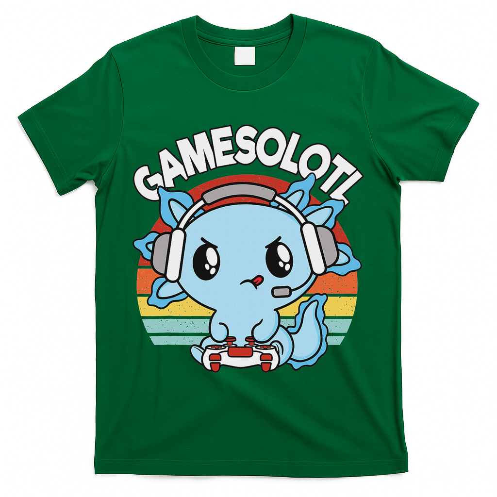 Gamesolotl Axolotl Gamer Gaming Women Boy T-Shirt