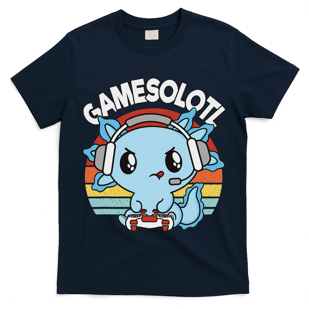 Gamesolotl Axolotl Gamer Gaming Women Boy T-Shirt