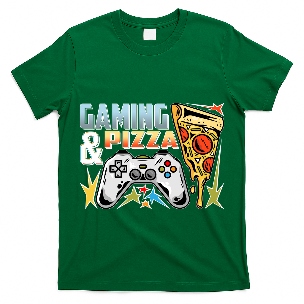 Gaming And Pizza Lover Fan T-Shirt
