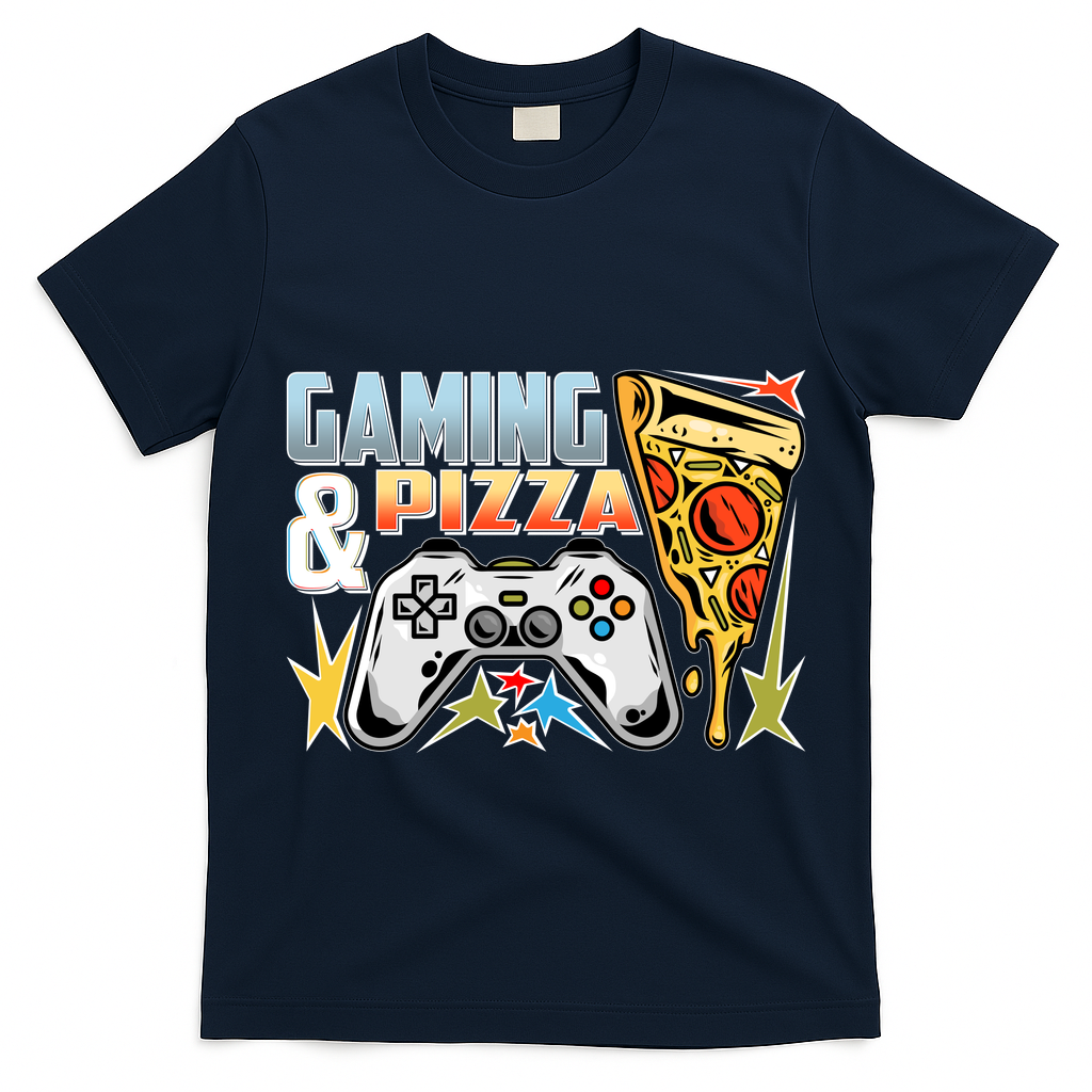 Gaming And Pizza Lover Fan T-Shirt