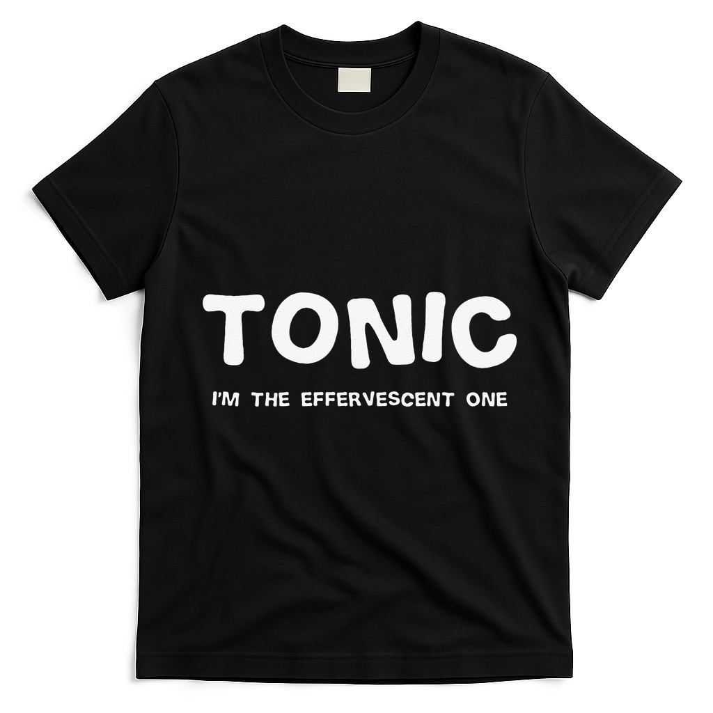 Gin And Tonic Couples Matching Halloween Costume T-Shirt - Black