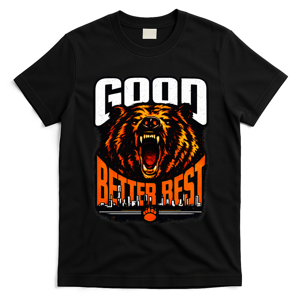 Good Better Best Football Fan Bear T-Shirt