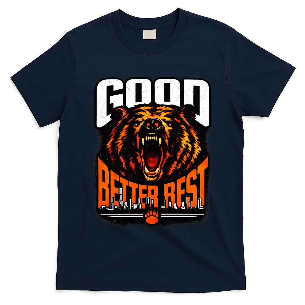 Good Better Best Football Fan Bear T-Shirt