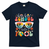 Groovy Bye Bye School Hello Pool Last Day Of School Summer T-Shirt - Navy