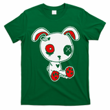 Goth Bunny Doll Lazy Halloween Costume Scary Creepy Gothic T-Shirt - Irish Green