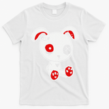 Goth Bunny Doll Lazy Halloween Costume Scary Creepy Gothic T-Shirt - White