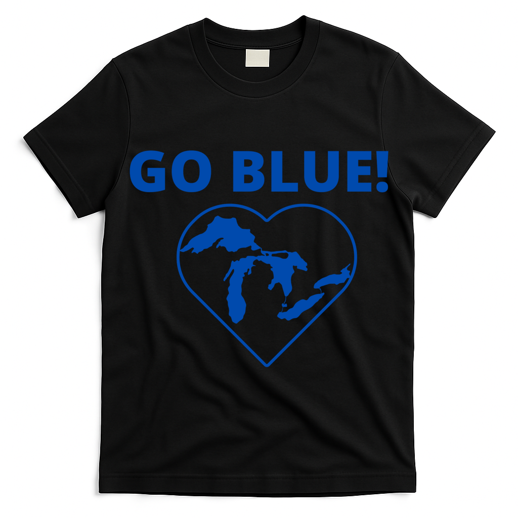 Go Blue Michigan Heart T-Shirt