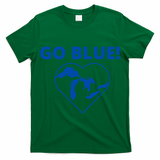 Go Blue Michigan Heart T-Shirt