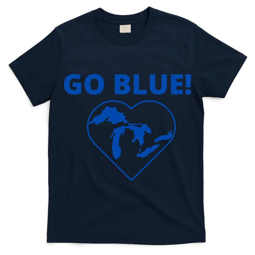 Go Blue Michigan Heart T-Shirt
