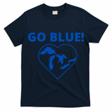 Go Blue Michigan Heart T-Shirt