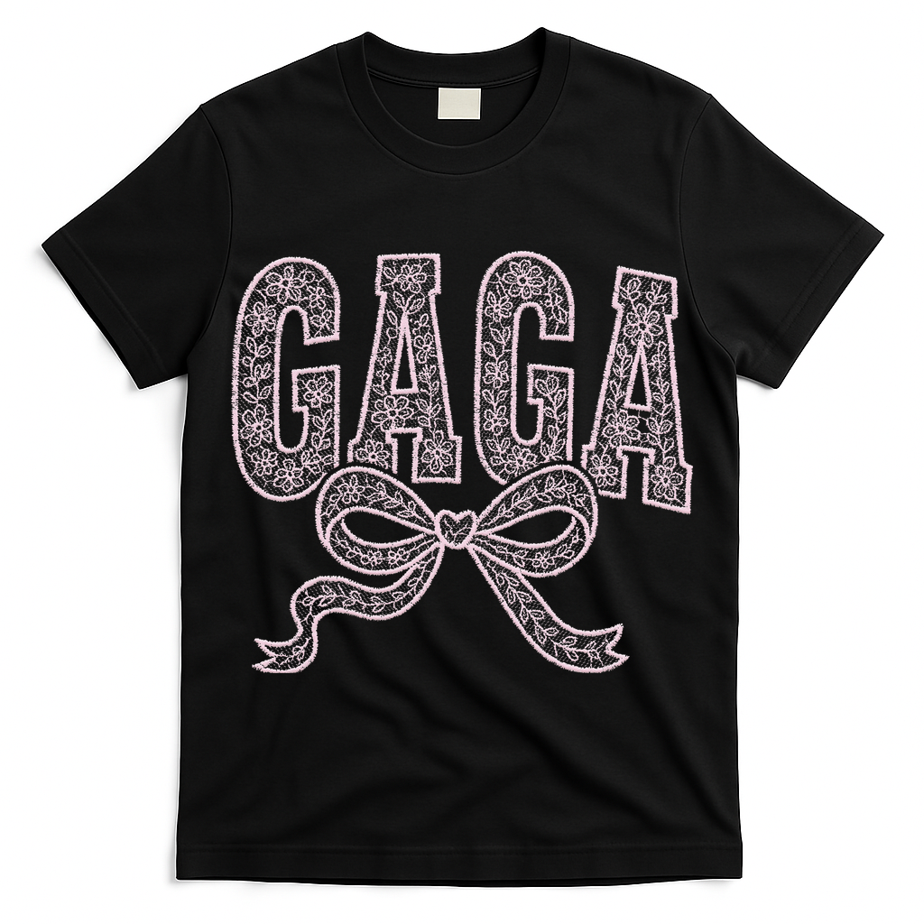 Grandma Blessed Nana Gigi Lace Coquette Mothers Day Gaga T-Shirt