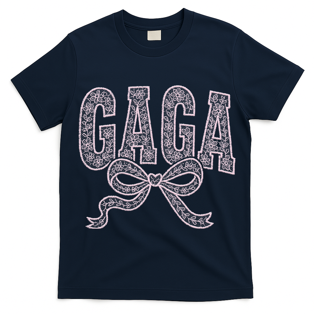 Grandma Blessed Nana Gigi Lace Coquette Mothers Day Gaga T-Shirt