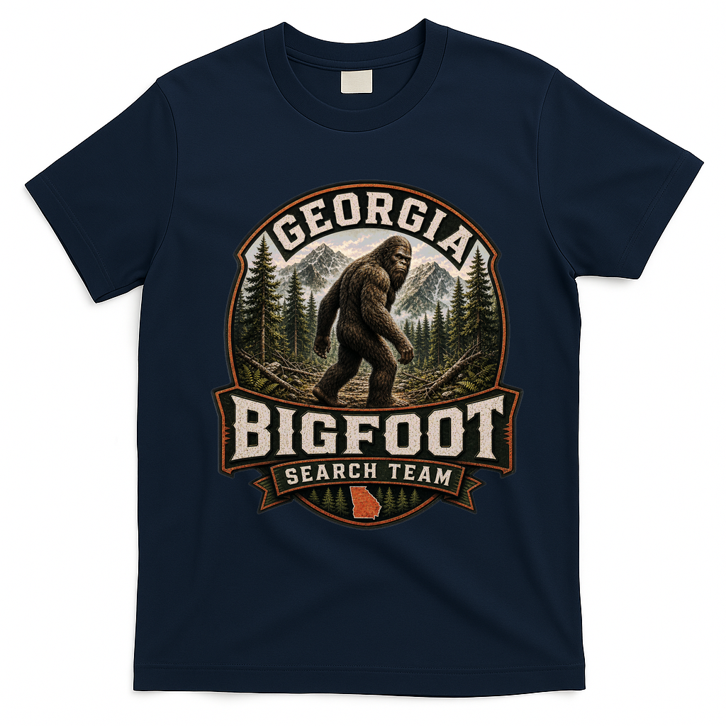 Georgia Bigfoot Search Team Adventure T-Shirt - Navy Blue