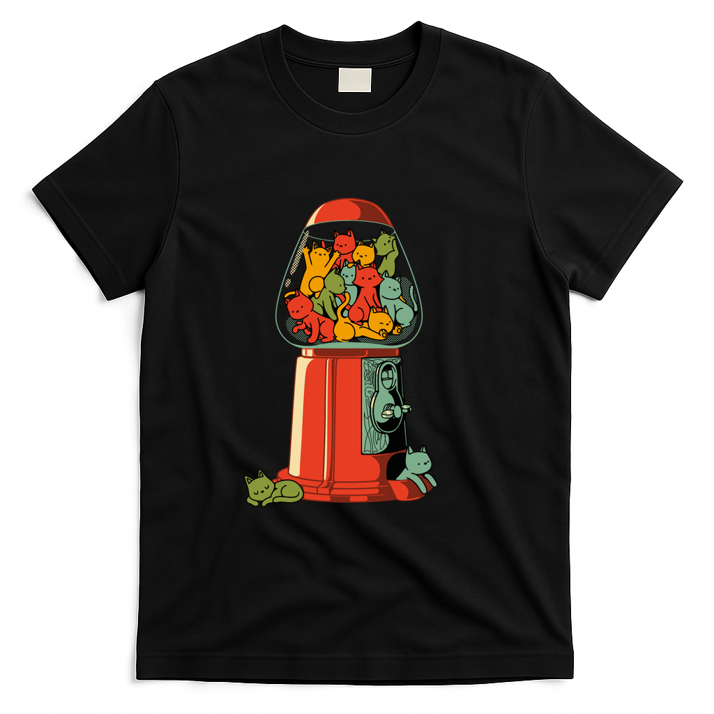 Gumball Colorful Cats by Tobe Fonseca - Black