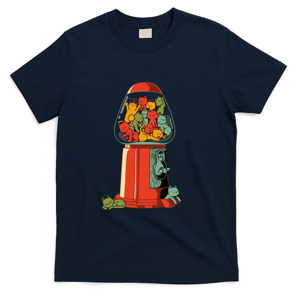Gumball Colorful Cats by Tobe Fonseca - Navy