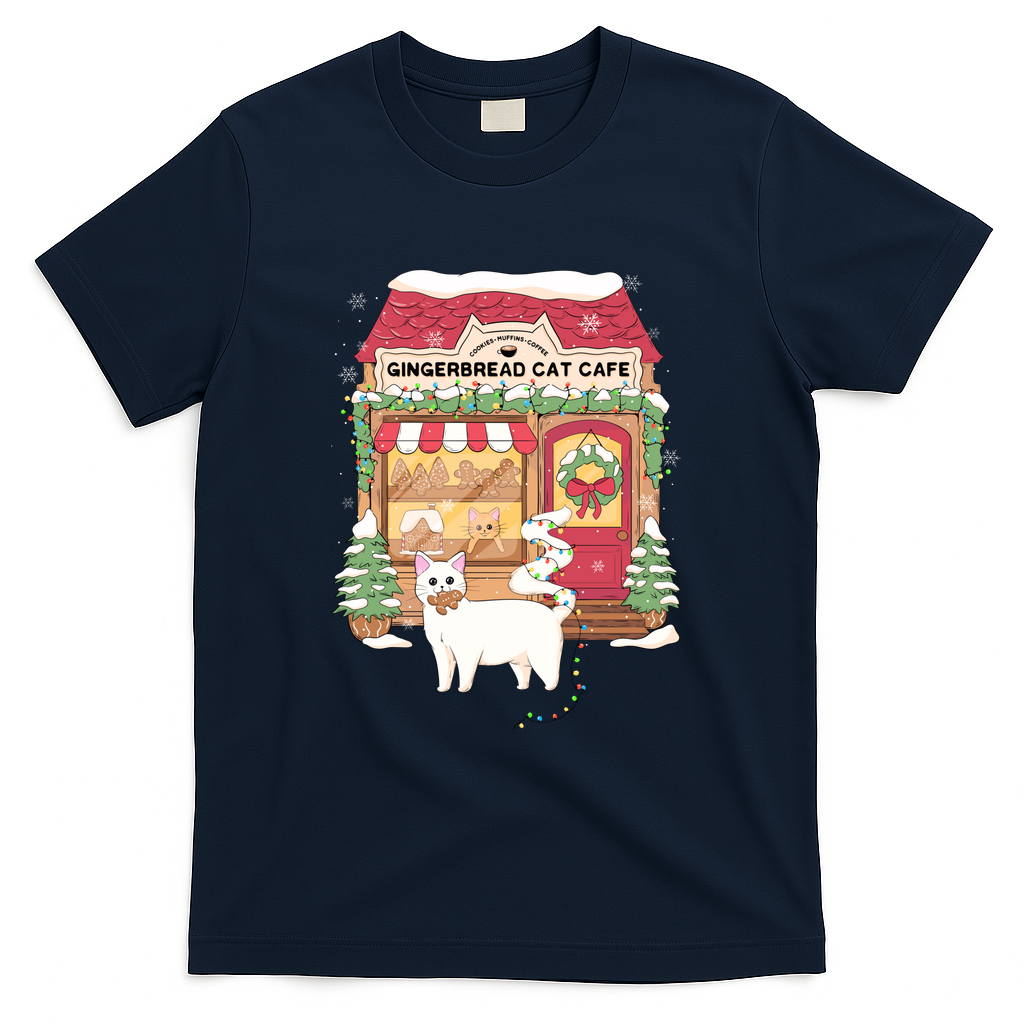 Gingerbread Cat Cafe - Navy
