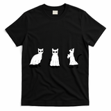 Ghost Cats Funny Halloween T-Shirt