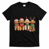 Goldendoodle Christmas Golden Doodle Pajamas For Women T-Shirt - Black