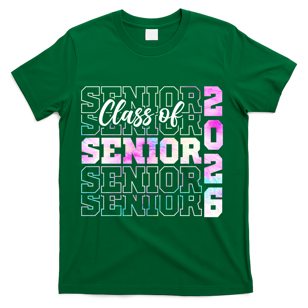 Graduation Class Of 2026 Senior Grad T-Shirt - Green