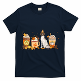 Gsp Coffee Pumpkin Spice Dog Lovers Fall Thanksgiving Gift T-Shirt - Navy